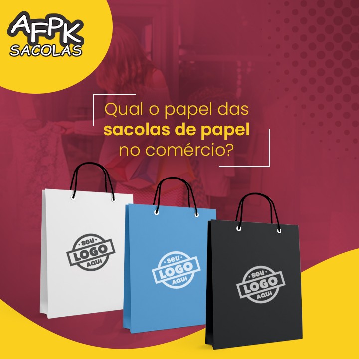 Qual o papel das sacolas de papel no comércio?