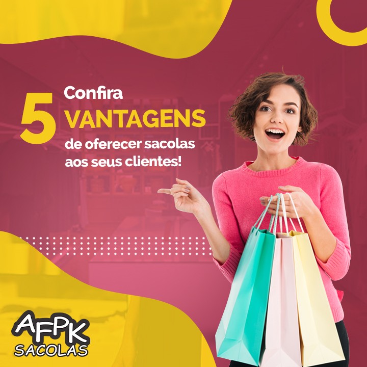 Confira 5 vantagens de oferecer sacolas aos seus clientes!