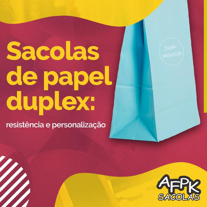 Sacolas de papel duplex: resistência e personalização