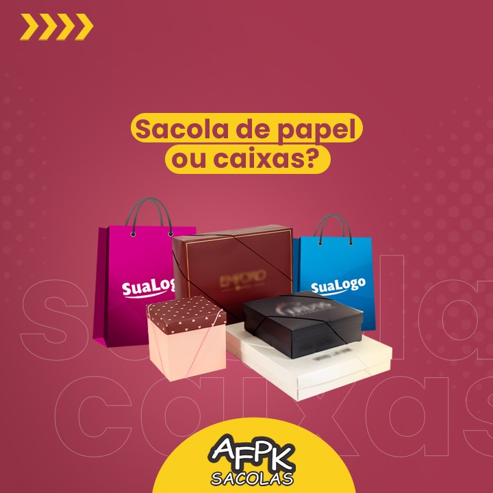 Sacola de papel ou caixas?